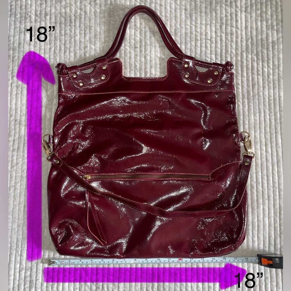 Pietro Alessandro NY burgundy patent leather bag - Picture 8 of 10